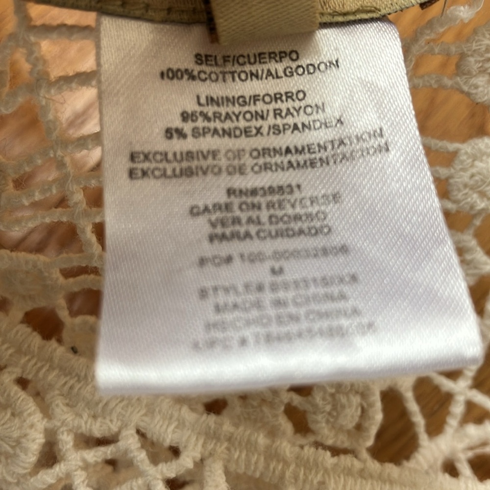 Democracy Crochet/Open Knit Relaxed Top Cream Size M - Picture 10 of 10